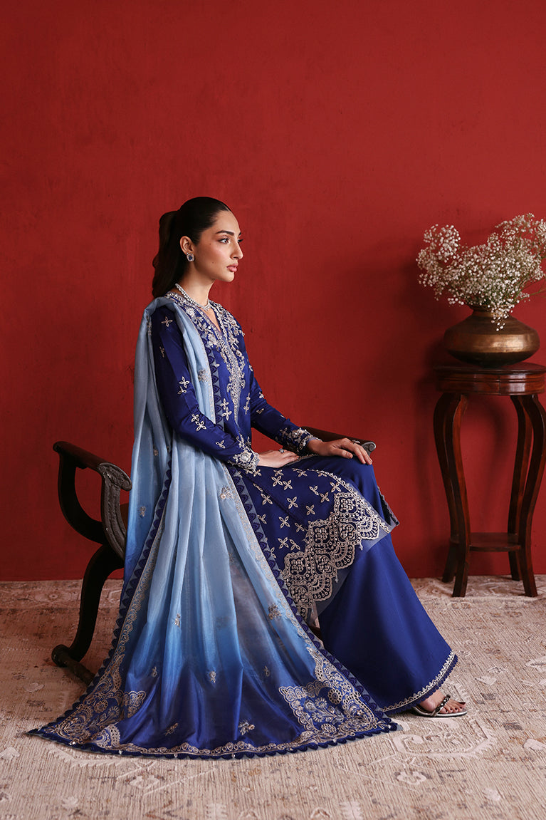 Royal Blue Shirt & Sharara Pants