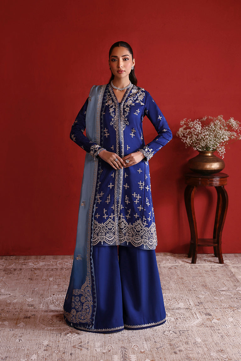 Royal Blue Shirt & Sharara Pants