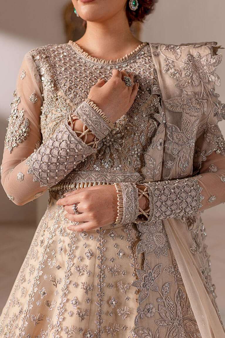 Beige kalidaar and lehnga