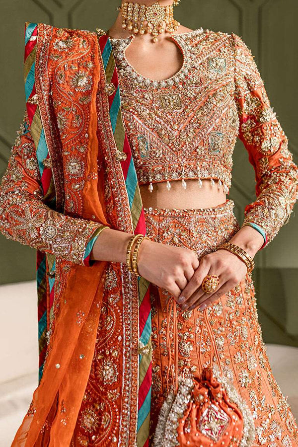 Burnt orange lehnga choli