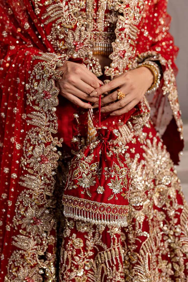 Crimson red lehnga choli