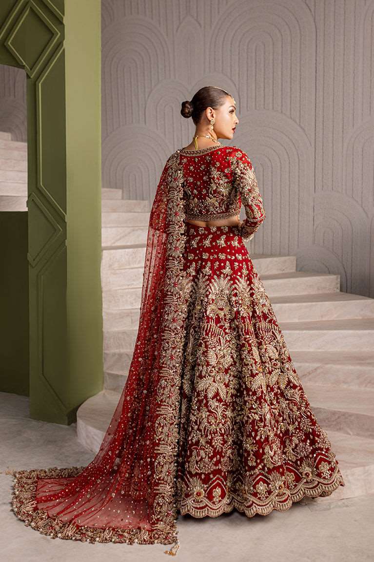 Crimson red lehnga choli