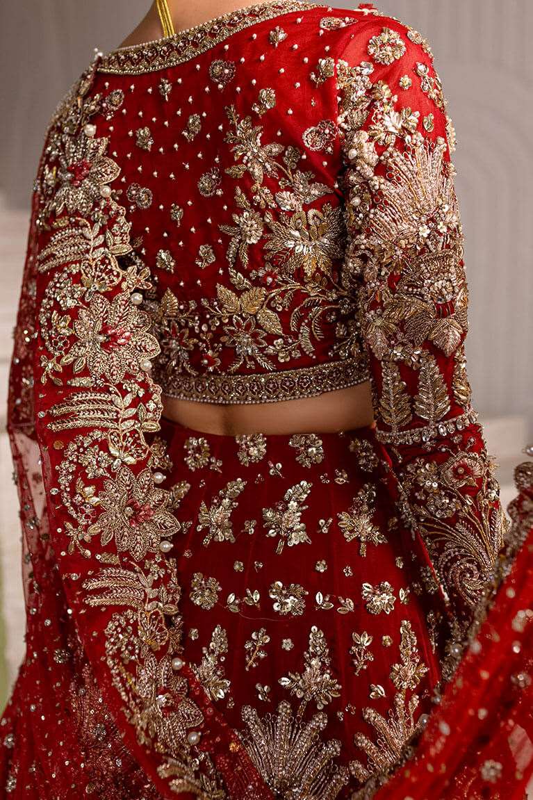 Crimson red lehnga choli