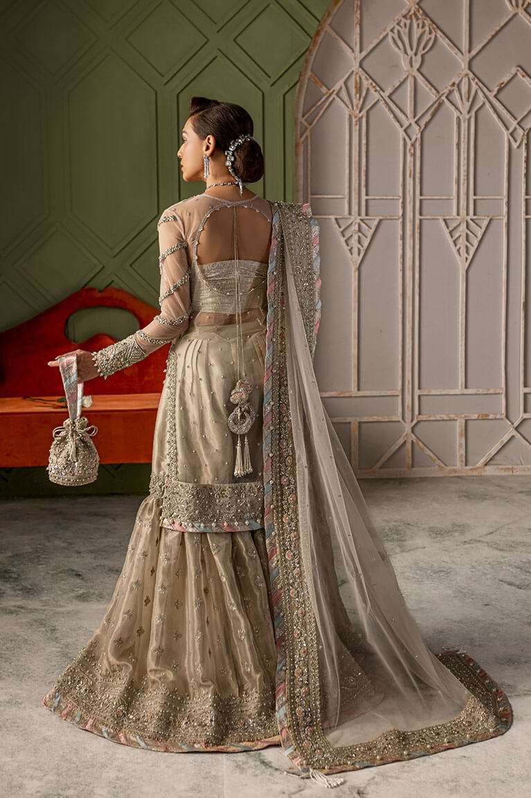 Ivory shirt with gharara