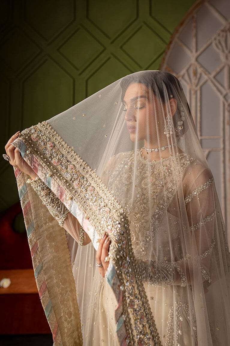 Ivory shirt with gharara