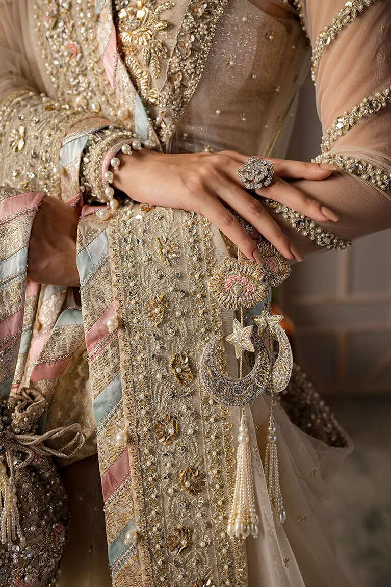 Ivory shirt with gharara