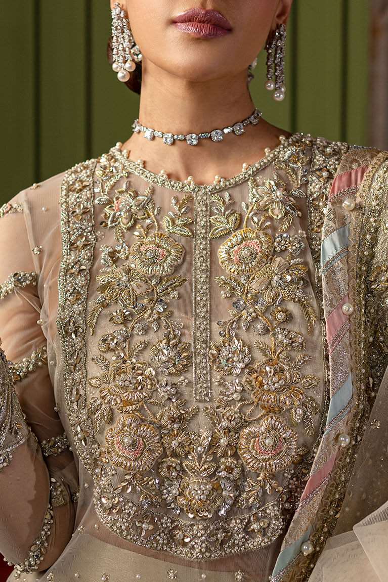 Ivory shirt with gharara