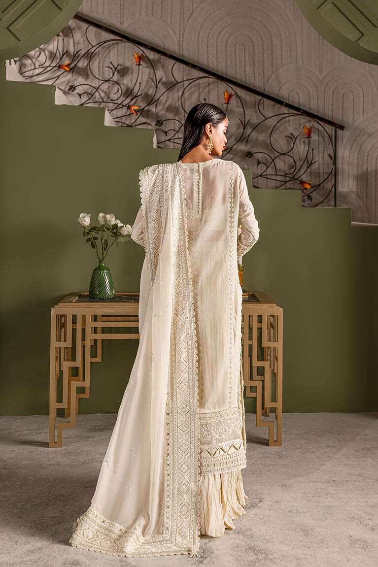 Ivory shirt with Sharara