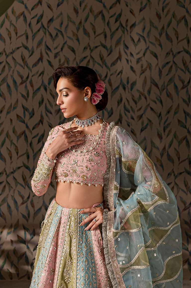 Multicolored lehnga choli