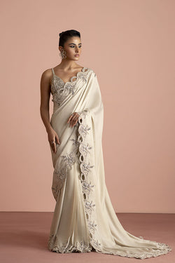 White Shimmer Saree