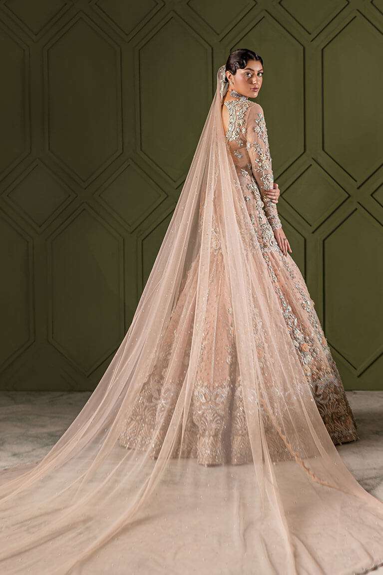 Peach Short Shirt With Fish Style Lehnga